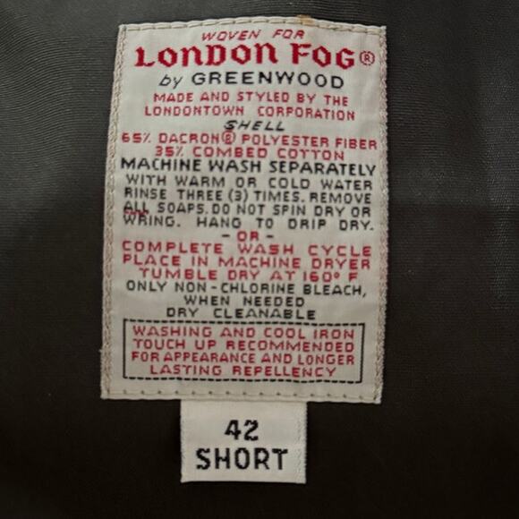 London Fog Black Trench Coat - Picture 7 of 10